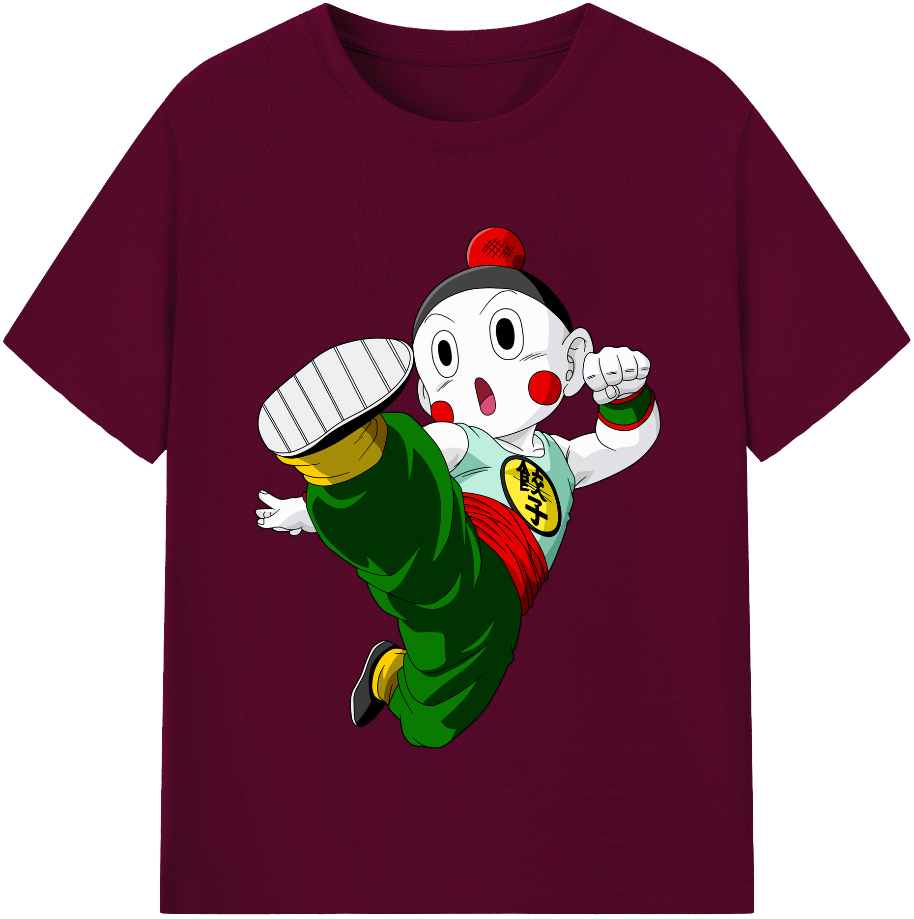 （画像用） ドラゴンボール 餃子（チャオズ）DRAGON BALL Chaoz レディースカジュアルプリントTシャツ（綿100％）